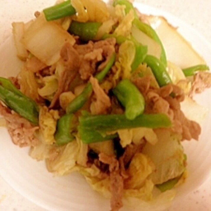 お弁当に 白菜ピーマン豚肉の炒め物 レシピ 作り方 By Tama9918 楽天レシピ